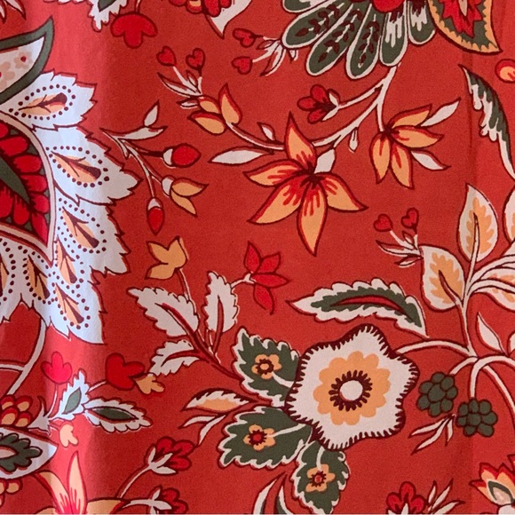 LOFT Floral Sleeveless Blouse Ruffle Size XL - Picture 10 of 12